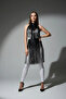 Tasseled High Waist Faux Leather Skirt
