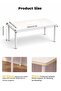 120x58x75cm Multifunctional Large Desk for Living Room, Bedroom, Study - White Rectangular Desk for Dining, Makeup and Working, Simple Fashion Dining Table & Office Computer Desk - 7