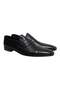 Black Color Laceless Genuine Leather Men's Shoes