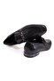 Black Color Laceless Genuine Leather Leather Sole Men's Shoes - 2