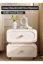 Multipurpose Use Modern Aesthetic Design Nightstand Durable Solid Wood Bedside Table Bedroom Chest of Drawers Round Edge Side Table Storage Cabinet 50x40x50 - 7