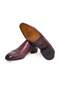 Burgundy Color Laceless Genuine Leather Leather Sole Men's Shoes - 3