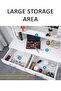 KLNAMAEAAN Makeup Vanity with Multiple Shelves and Drawers White - 3