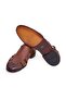 Tan Color Laceless Genuine Leather Leather Sole Men's Summer Shoes - 3