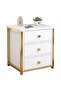 Multi-Functional Nightstand With 3 Drawer,Molden Bedside Table,Wooden Frame Storage Cabinet,Large Capacity End Table Side Table,Space-Saving Storage Stand For Bedroom Living Room(2pcs) - 2