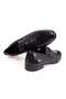 Black Color Laceless Genuine Leather Men's Shoes - 2