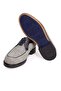 Gray Color Laceless Genuine Leather Men's Shoes - 3