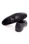 Black Color Laceless Genuine Leather Men's Shoes - 2