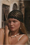 Women's Sequined Knitted Hair Cap Black