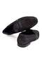 Black Color Laceless Genuine Leather Suede Men's Shoes - 2