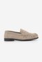 Women's Genuine Leather Oval Toe Moccasin Stitched Drawstring Loafer Casual Shoes Velron Beige Suede - 4