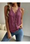 Women's v-neck floral lace detail sandy blouse - 3