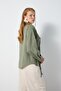 Women's Khaki 100% Linen Special Design Premium Shirt 31191 - 4