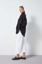 Women's Black Oversize Poplin Shirt with Scarf 31087