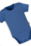 3-Piece Blue Short Sleeve Baby Bodysuit Set for Girls with Snap Fasteners - 3