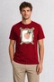 Rustic Peach Graphic T-Shirt - Red