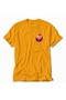 Surrealist Peach Print T-Shirt - Yellow - 5