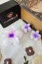 Set of 3 White Purple Ombre Lotus Flower Hair Clips - Beach Hawaiian Flower Hair Clip Set