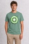 Abstract Kiwi Texture Print T-Shirt - Green
