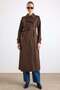Shirt Collar Double-Breasted Water-Repellent Trench Coat Brown 6819 - 2