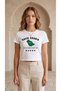 Crop Saudi Arabia Map and Football Themed Printed Crew Neck T-Shirt