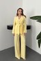 Yellow Belted Jacket and Trousers Set - 2