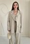 Beige Classy Jacket, Vest and Pants Set - 3