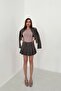 Gray Bomber Jacket and Pleated Skirt Set - 4