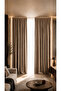 Beige Single Panel Blackout Background Curtain Light-Proof Blackout and Sun Blocking Curtain