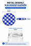 30 Pieces Gingham Patterned 82mm Jar Lids Mixed Color Ra668 - 5