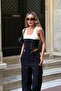 Navy Blue Corset Blouse Cargo Pants Set - 1048 - 5