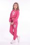 2-Piece Girls' Crew Neck Short Cut Printed Double Pocket 4-Piece Tracksuit Set - 5