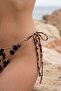 Egyptian Tulle Detailed Triangle Brazilian Bikini Set with Leopard Pattern - 3