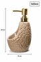 Porcelain Liquid Soap Dispenser 500ml Coffee Stone Pattern with Sponge Holder 500ml 3123 - 2