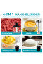 4-in-1 Hand Blender Set, Electric Immersion Stick Blender with Food Chopper, Whisk, Dough Hooks - 2