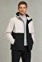 Men's Stone Black Water Resistant Hooded Zippered Raincoat & Windbreaker - 4