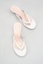 Women's Flip-Flop Detailed Heeled Sandals White Skin - 4