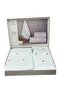 Towel Set with Heart Embroidery 3 Pieces - 2