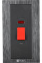 45A Rectangular AC Switch With Red Indicator | Graphite With Red Indicator | 45A, 7x14 cm, recessed wall, 25-year , SASO/GCC compliant - 3