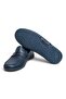 Dark Blue Shilingir Dark Blue Color Laceless Genuine Leather Men's Shoes - 3
