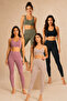 Women's Ribbed Slim Fit |   Non-Embroidered Lycra 4-Pack Tights |   Very Tight Fit |   Without Decorations
