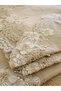 Turquoise Model Kapiçino 5 Piece Linen Lace Runner Set Dowry Living Room Set - 5
