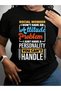 تي شيرت بطباعة جرافيكية باللون الأسود من Attitude Problem For Social Working Back To School - 7