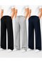 Triple Men's Black Gray Navy Blue Sweatpants Set - Casual Comfortable Fit Wide Leg