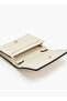 Monogram Print Wallet with Button Closure - 6