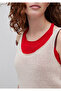 Women's Stone Cotton Linen Blend Curled Hem Regular Fit Undershirt - 4