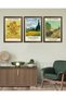 Vincent Van Gogh Themed 3 Piece Pvc Retro Framed Painting