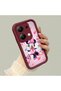 Xiaomi Redmi Note 14S Compatible Case Camera Protector Minnie Pattern Burgundy Lover Couple Silicone Phone Case - 2