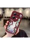 Xiaomi Poco M6 Pro 4g Compatible Case Camera Protective Case with Cat Burgundy Lover Couple Silicone Phone Case