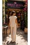 Women's Beige Tie-Detail Double Set Double-Breasted Blouse Palazzo Trousers Summer Set - 3